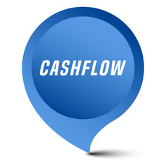 Colorful vector flat design banner cashflow. This sign is well adapted for web design.