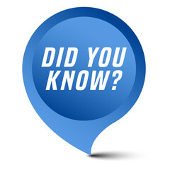 Colorful vector flat design banner did you know. This sign is well adapted for web design.