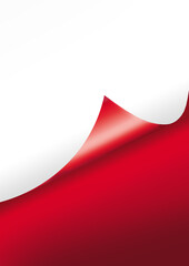 Flaga Polski - Odklejająca się naklejka tworząca flagę Polski