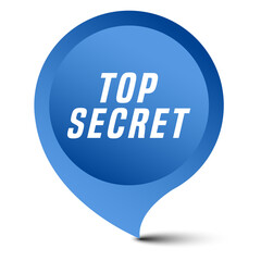 Colorful vector flat design banner top secret. This sign is well adapted for web design.