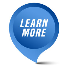 Colorful vector flat design banner learn more. This sign is well adapted for web design.