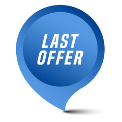 Colorful vector flat design banner last offer. This sign is well adapted for web design.