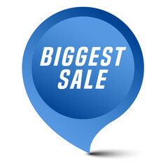Colorful vector flat design banner biggest sale. This sign is well adapted for web design.