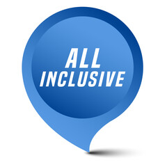 Colorful vector flat design banner all inclusive. This sign is well adapted for web design.