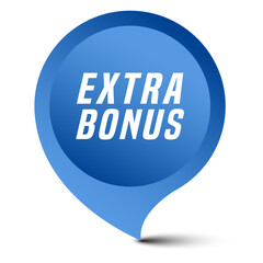 Colorful vector flat design banner extra bonus. This sign is well adapted for web design.