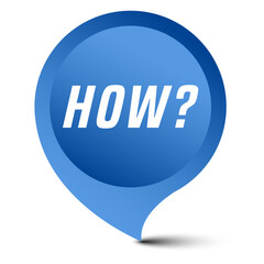 Colorful vector flat design banner how. This sign is well adapted for web design.