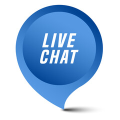 Colorful vector flat design banner live chat. This sign is well adapted for web design.