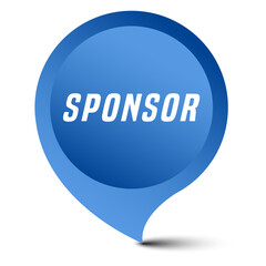 Colorful vector flat design banner sponsor. This sign is well adapted for web design.