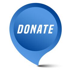 Colorful vector flat design banner donate. This sign is well adapted for web design.