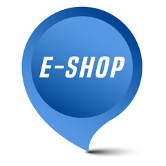 Colorful vector flat design banner eshop. This sign is well adapted for web design.