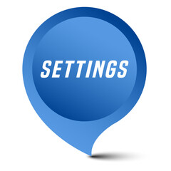 Colorful vector flat design banner settings. This sign is well adapted for web design.