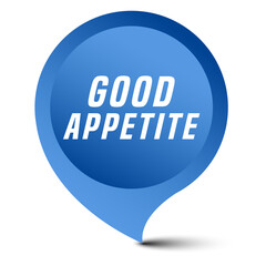 Colorful vector flat design banner good appetite. This sign is well adapted for web design.