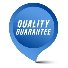Colorful vector flat design banner quality guarantee. This sign is well adapted for web design.