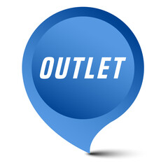 Colorful vector flat design banner outlet. This sign is well adapted for web design.