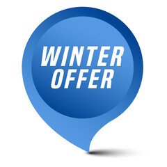 Colorful vector flat design banner winter offer. This sign is well adapted for web design.
