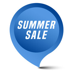 Colorful vector flat design banner summer sale. This sign is well adapted for web design.