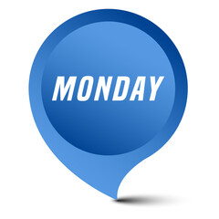 Colorful vector flat design banner monday. This sign is well adapted for web design.