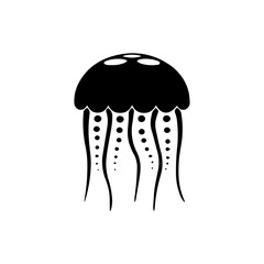 Vector medusa animal. Underwater creature icon.