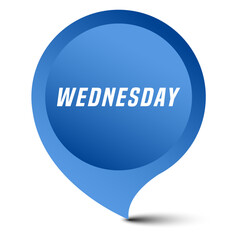 Colorful vector flat design banner wednesday. This sign is well adapted for web design.
