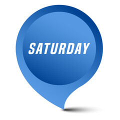 Colorful vector flat design banner saturday. This sign is well adapted for web design.
