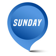 Colorful vector flat design banner sunday. This sign is well adapted for web design.