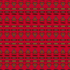 Embroidery colorful simplified ethnic  pattern . Vector  traditional folk elements   for design. boho chic, strips ornament 