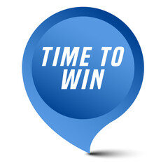 Colorful vector flat design banner time to win. This sign is well adapted for web design.