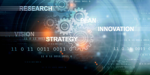 2D Digital Abstract Business Networking background