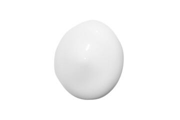 A drop of liquid smeared white cream with no background. PNG