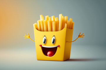 fries animated character made with generative ai