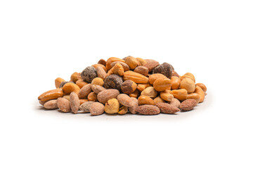  A group of almonds, pistachios, walnuts, macadamia, cashews.