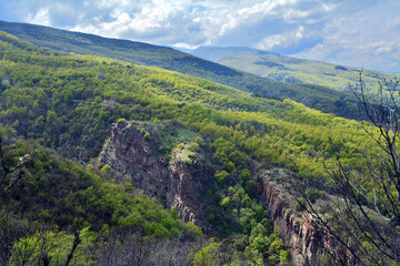 Fototapeta na wymiar Panoramic view to the Rhodope Mountains, Bulgaria