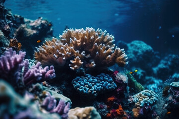 Naklejka na ściany i meble Colorful Corals and Anemons