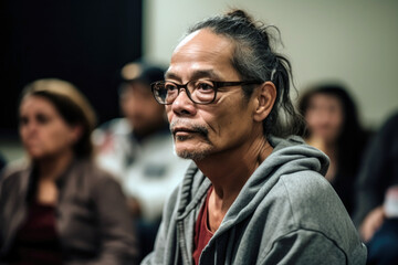 A man trying to recover in a rehab, generative ai