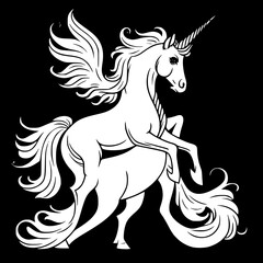 Naklejka na ściany i meble Unicorn Horse 