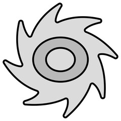 A flat design icon of typhoon 