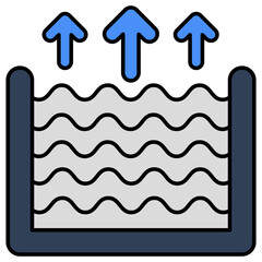 A unique design icon of high water level 