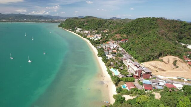4K Aerial Footage of Khao Khad Beach in Phuket