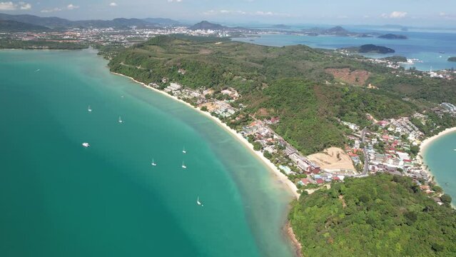 4K Aerial Footage of Khao Khad Beach in Phuket