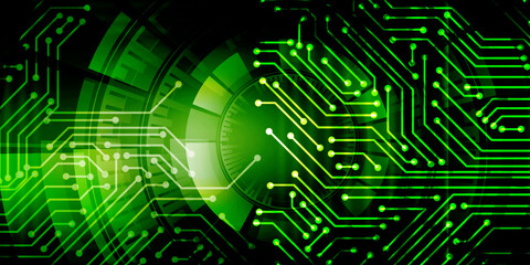 2d illustration Abstract futuristic electronic circuit technology background
