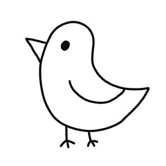 funny bird with a sign