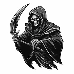 Grim Reaper Gaming Logo. Generative AI