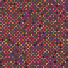 Colorful circles seamless pattern. Color abstract geometric background, wallpaper print, hipster fashion design, retro texture. Polka dot pattern. Vector illustration.