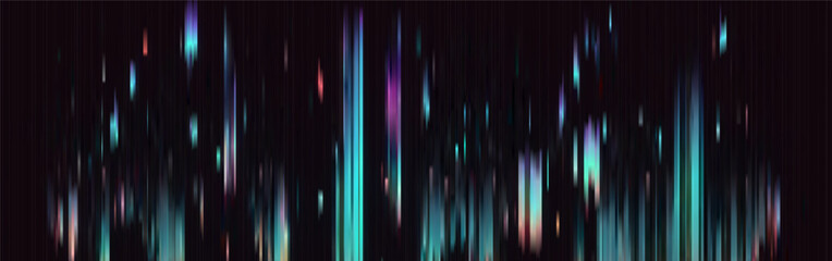 Trendy glitch pattern on dark background. Modern style vector. Abstract geometric elements