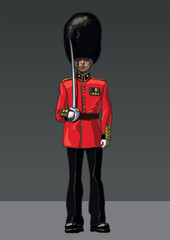 Brithish queen guard in uniform