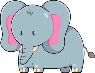 Cartoon cute Elephant, Animal