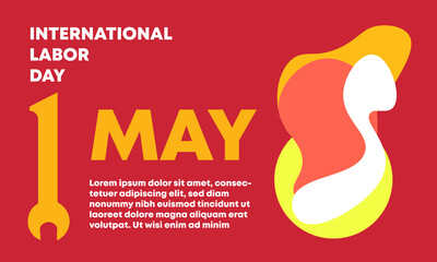 Fototapeta premium international labor day for poster, banner, social media. Vector illustration editable