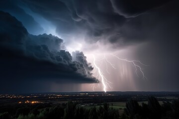 Obraz na płótnie Canvas lightning in the storm