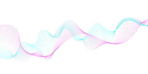 Abstract colorful blue, pink blend wave lines and technology background. Modern colorful flowing wave lines and glowing moving lines. Futuristic technology and sound wave lines background.