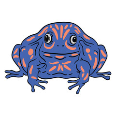 blue frogs with orange pattern ,good for graphic design resources, posters, banners, templates, prints, coloring books and more.